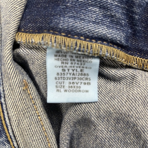 RALPH LAUREN Jeans Co Woodrow Straight Leg Denim Jeans Mens 36x30 Loose Wide Leg - Picture 7 of 14